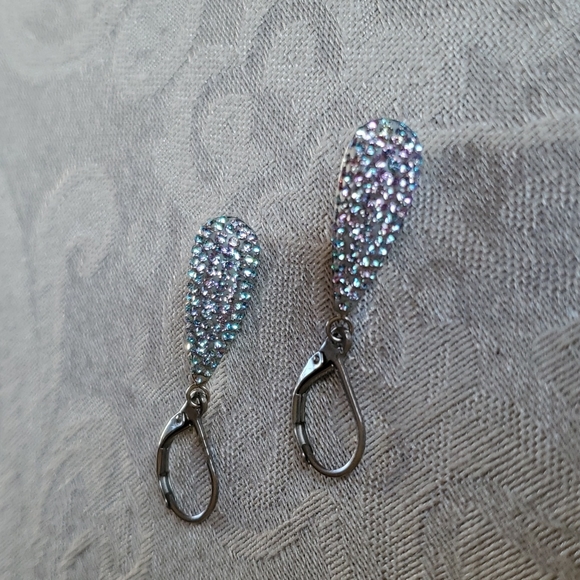 Iridescent Micro Pave Crystal Bracelet and Earrings - Picture 5 of 7